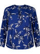FLASH - bluse med lange ermer og trykk, Navy Blazer Flower, Packshot image number 0