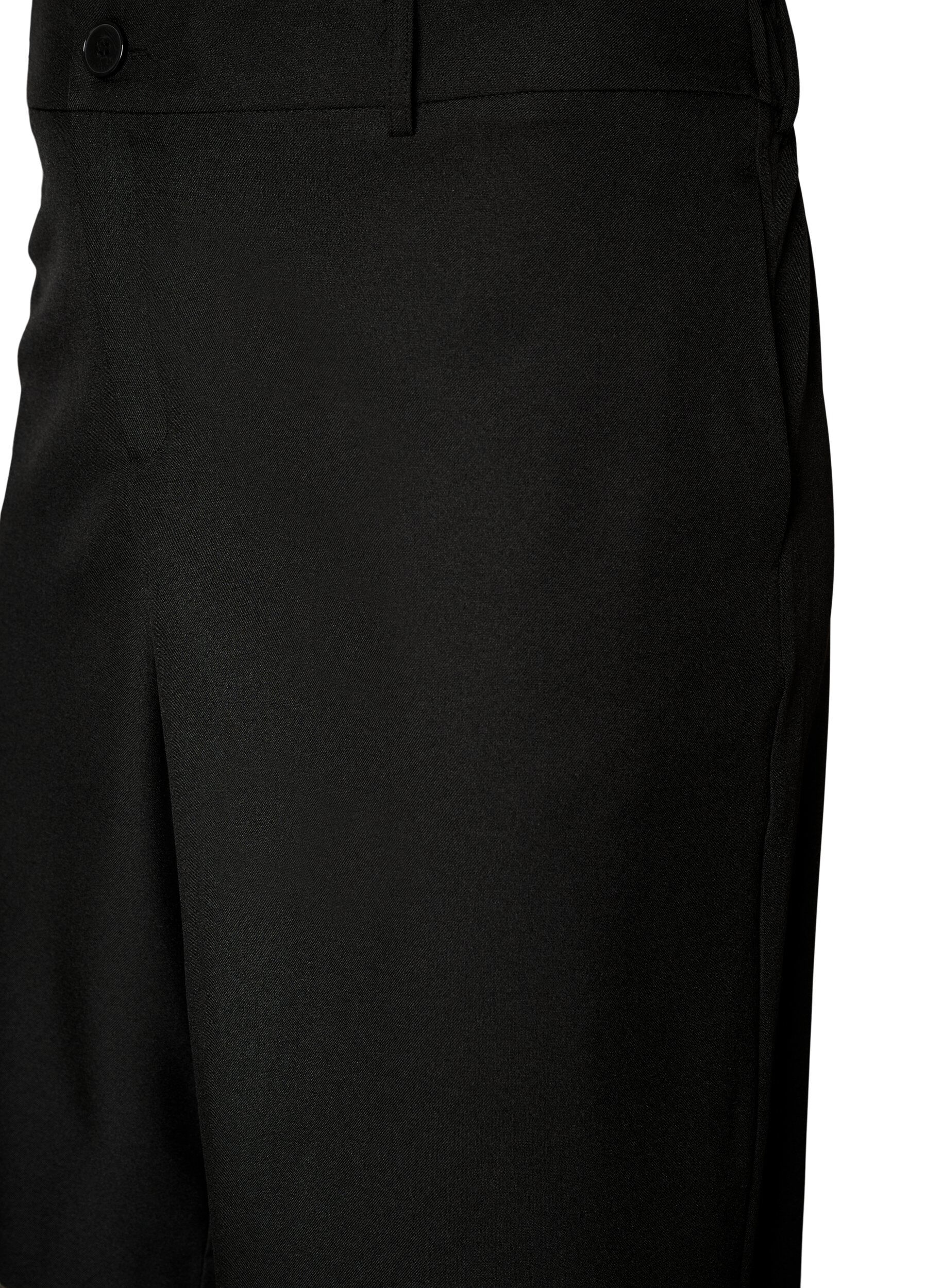 ZizziLoose fit Bermuda shorts med h&oslash;y midje, Svart, Packshot image number 2