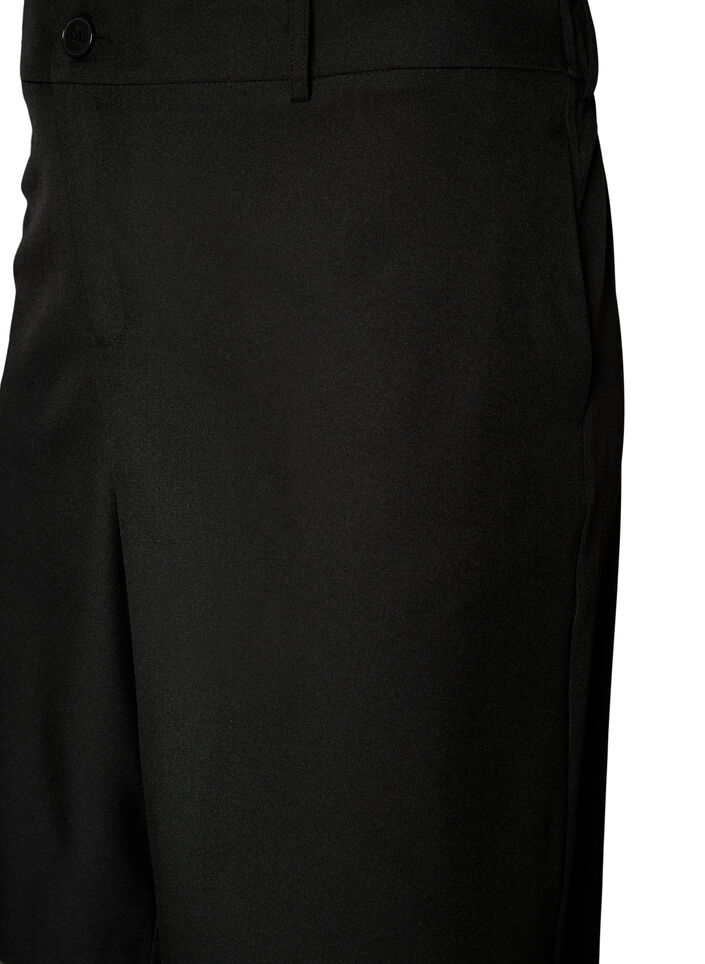 Loose fit Bermuda shorts med h&oslash;y midje, Svart, Packshot image number 2