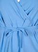 Langermet omslagsbluse med knytebelte, Blå, Packshot image number 2
