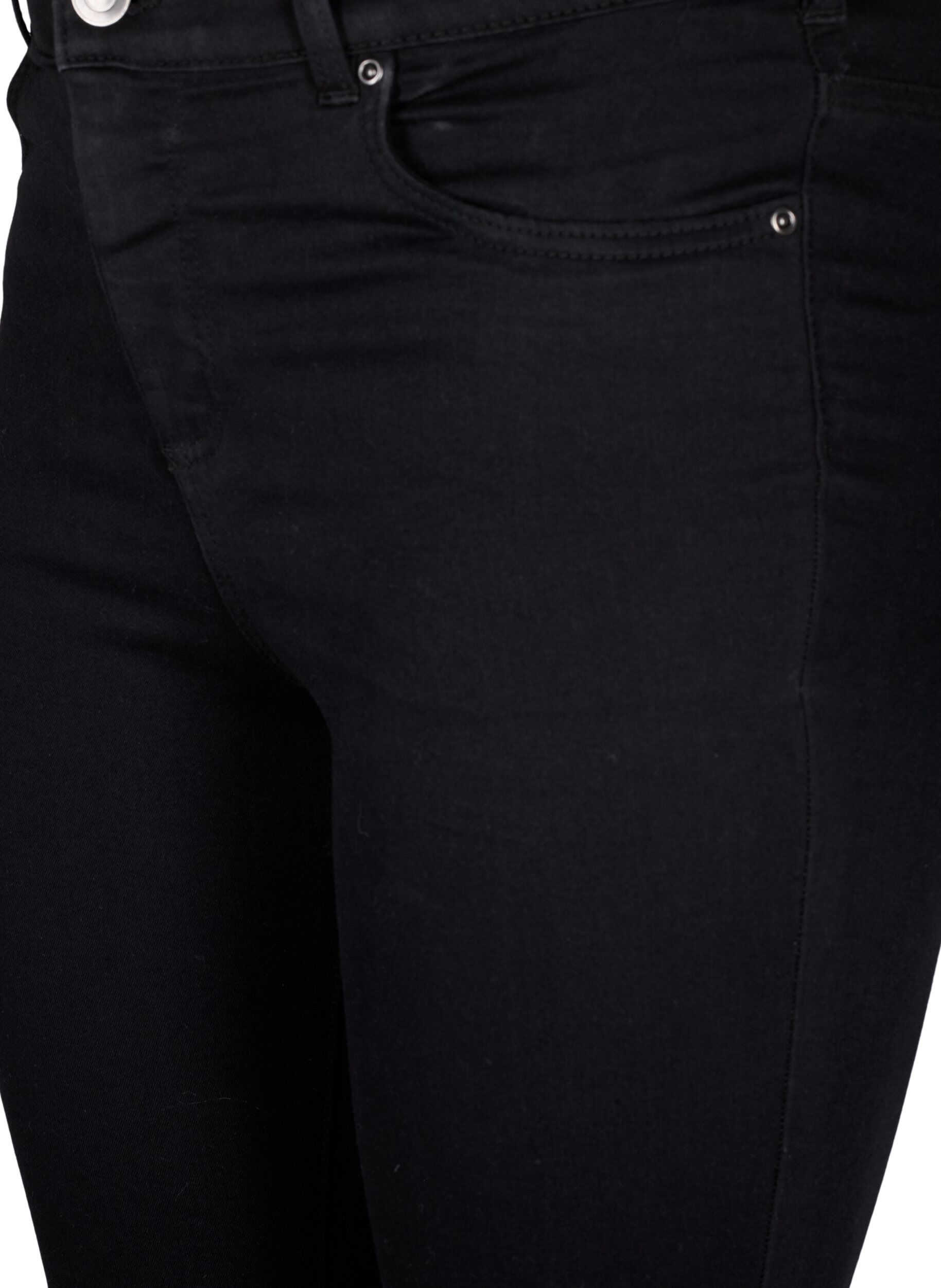 Zizzi Supersmale jeans med h&oslash;y midje, Black, Packshot image number 2