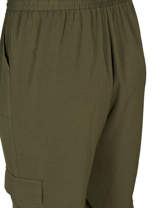 Løse bukser med sidelommer, Olive Night , Packshot image number 3