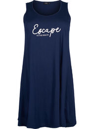 Ermeløs kjole i bomull med A-form, Navy B. W. Escape