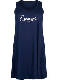 Ermeløs kjole i bomull med A-form, Navy B. W. Escape