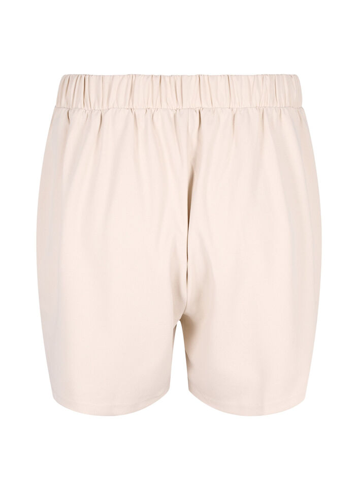 L&oslash;stsittende shorts med lommer, Beige, Packshot image number 1