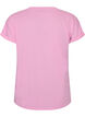 Kortermet T-skjorte i bomullsblanding, Rosa, Packshot image number 1