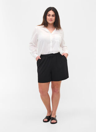 Løse shorts med lommer, Black, Model image number 2