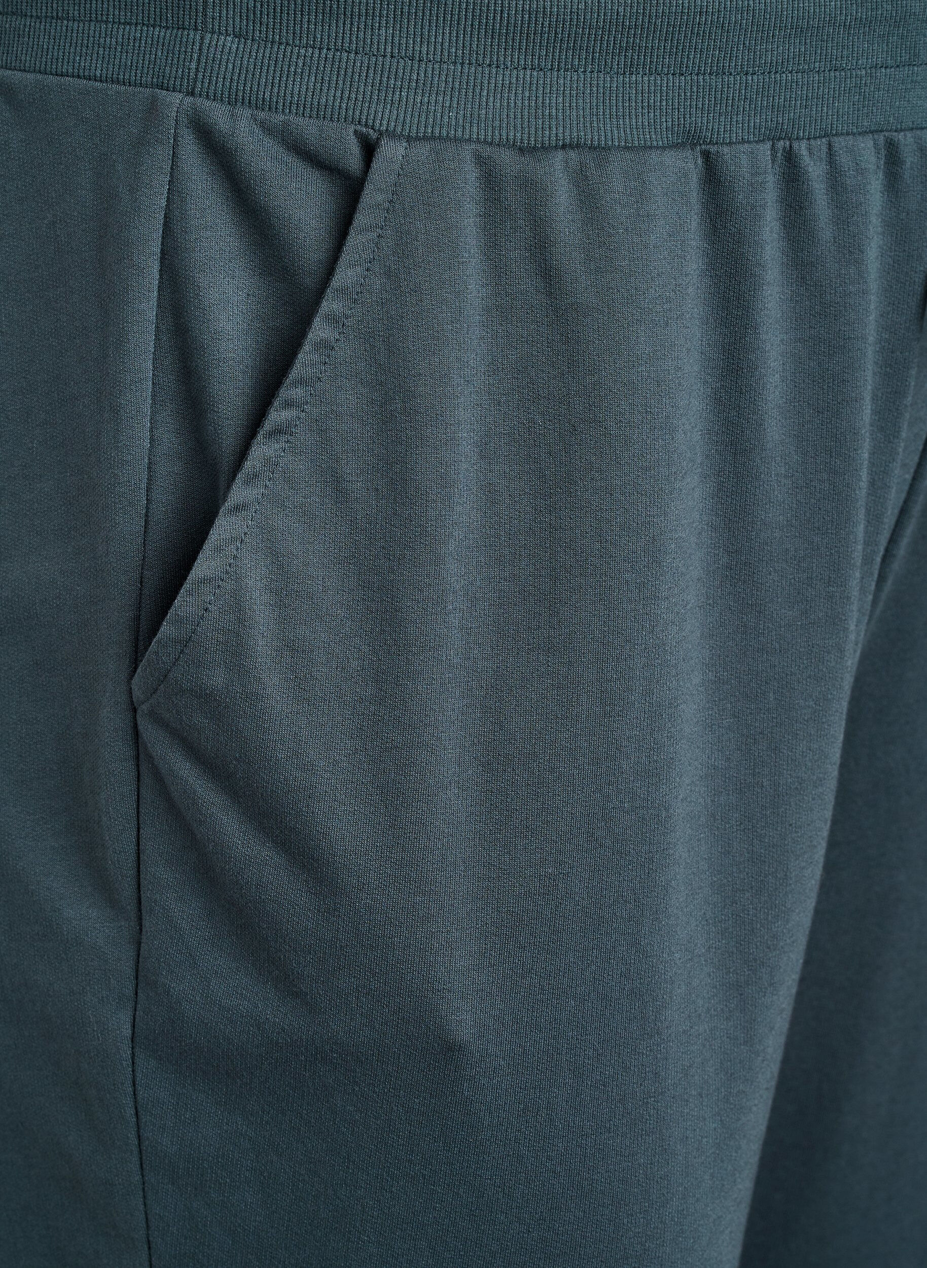 ZizziL&oslash;se joggebukser med lommer, Gr&oslash;nn, Packshot image number 3