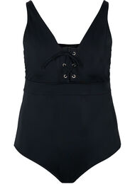 Badedrakt med knytedetalj, Black