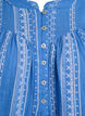Bluse med brodert mønster, Blå, Packshot image number 2