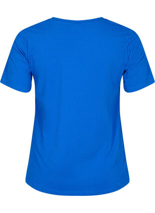 Ensfarget basis T-skjorte i bomull, Skydiver, Packshot image number 1