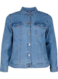 FLASH - Dongerijakke med en elastisk, bomullsblandet kvalitet, Blue Denim