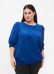 Smockbluse med lyocell (TENCEL), Strong Blue, Model image number 0