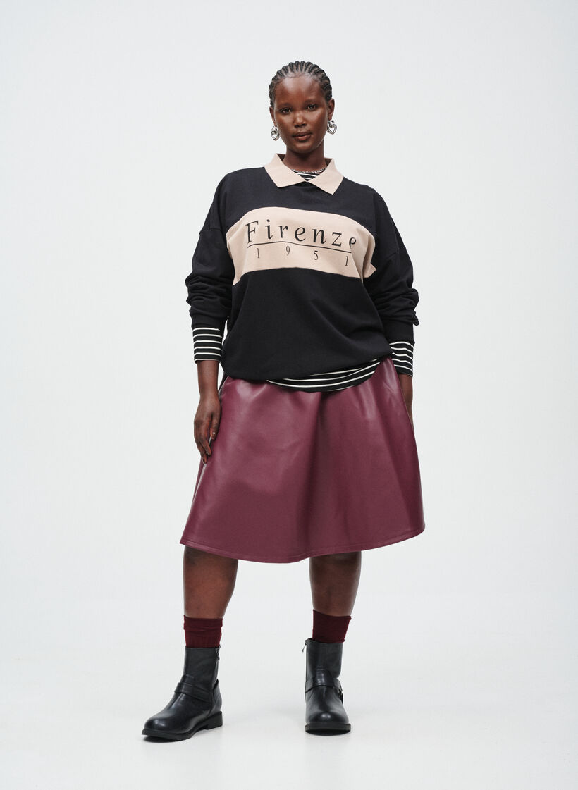 Genser med polodetaljer, , Model