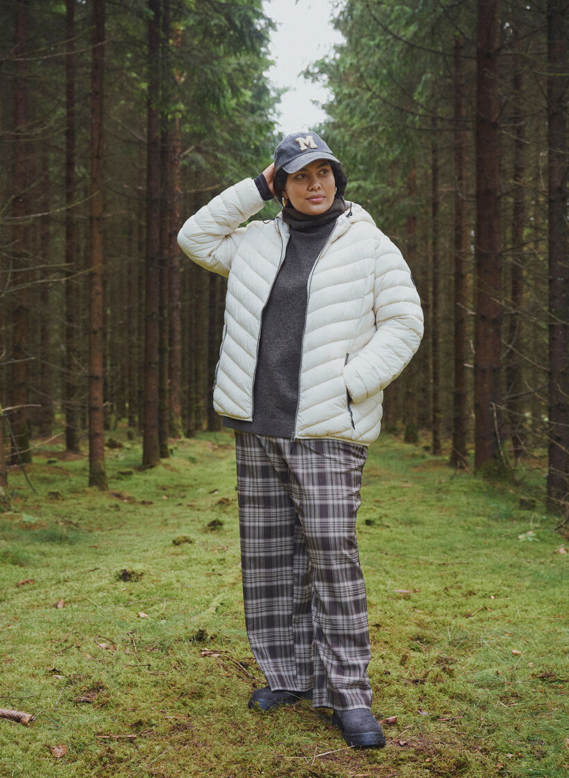 Lettvektsjakke med hette, Beige, Image image number 0