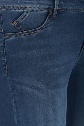 Super slim Amy jeans med høyt liv, Blue d. washed, Packshot image number 2