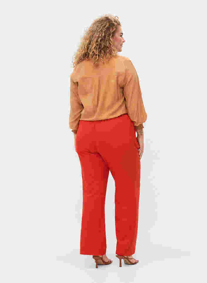 Slengbukser med lommer, Fiery Red, Model image number 1