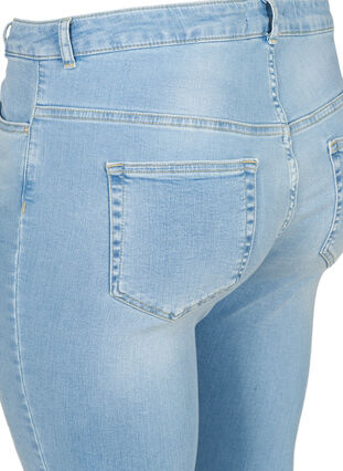 Super slim Amy jeans med høyt liv, Light blue denim, Packshot image number 3