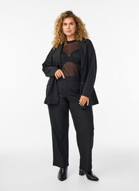FLASH - Loose bukser med lommer, Svart FLASH - Loose bukser med lommer, Svart, Model