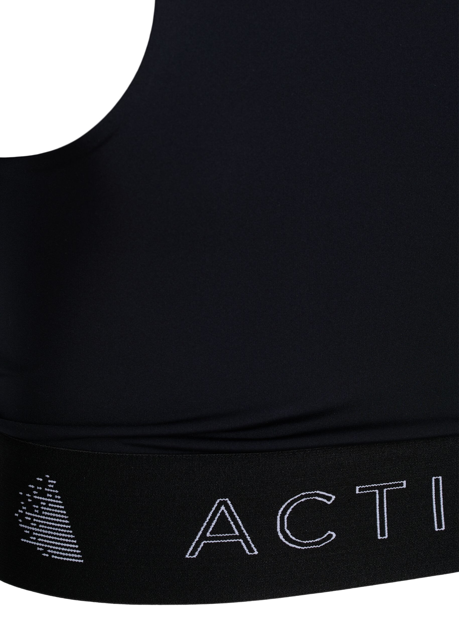 Zizzi Sports-BH med krysset rygg, Black, Packshot image number 3