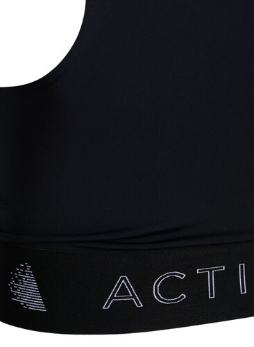 Sports-BH med krysset rygg, Black, Packshot image number 3