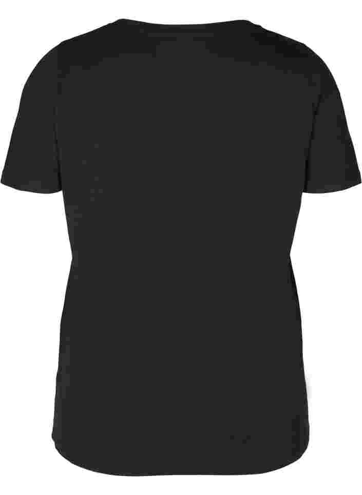 T-skjorte med print, Black Flamingo, Packshot image number 1