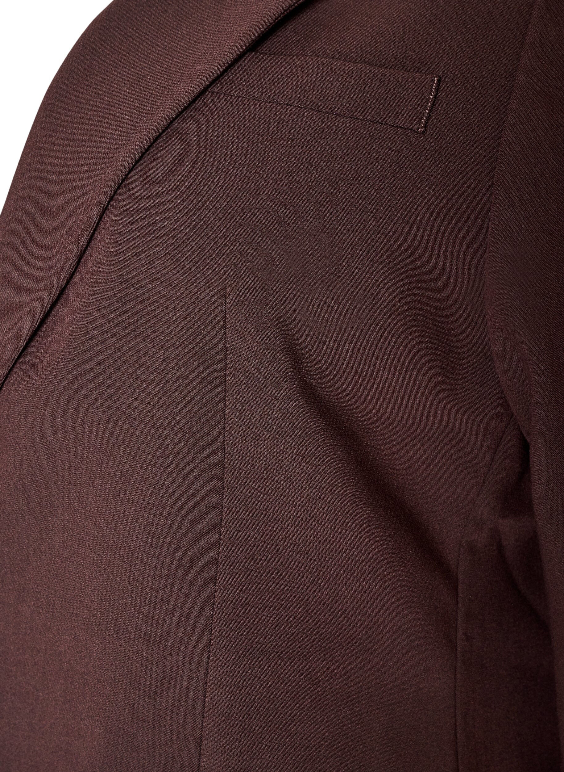 ZizziKlassisk blazer med enkel knappelukking, Brun, Packshot image number 4