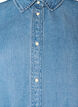 Denimkjole i lyocell med knapper og korte ermer, Bl&aring;, Packshot image number 2