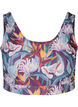 Mønstrete bikinitopp med rund hals, Deep Tropical Print, Packshot image number 0