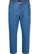 Mille mom-fit jeans med broderi, Blå, Packshot image number 0