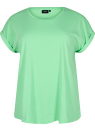 Kortermet T-skjorte i bomullsblanding, Gr&oslash;nn