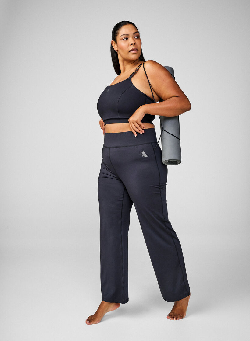Slengbukser til trening, Black, Image