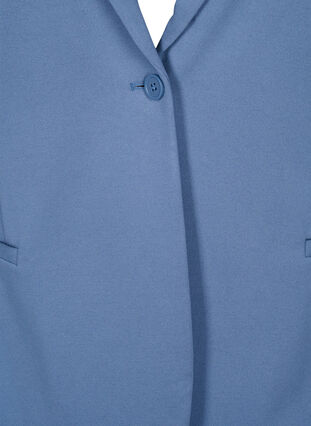 Enkel blazer med knappelukking, Moonlight Blue, Packshot image number 2