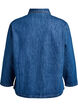 Denimjakke med knytelukking og lommer, Blue Denim, Packshot image number 1