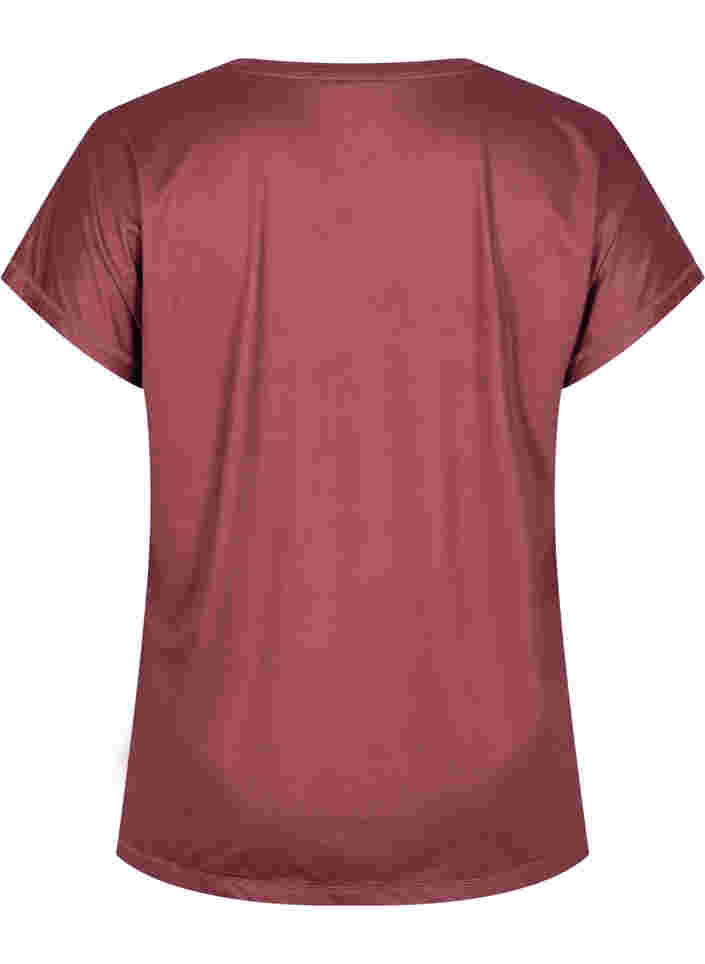 Ensfarget t-skjorte til trening, Sable, Packshot image number 1