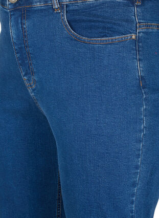 Gemma jeans med høy midje og rett passform, Dark blue, Packshot image number 2