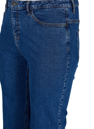  Gemma jeans med høy midje og rett passform, Dark blue, Packshot image number 2