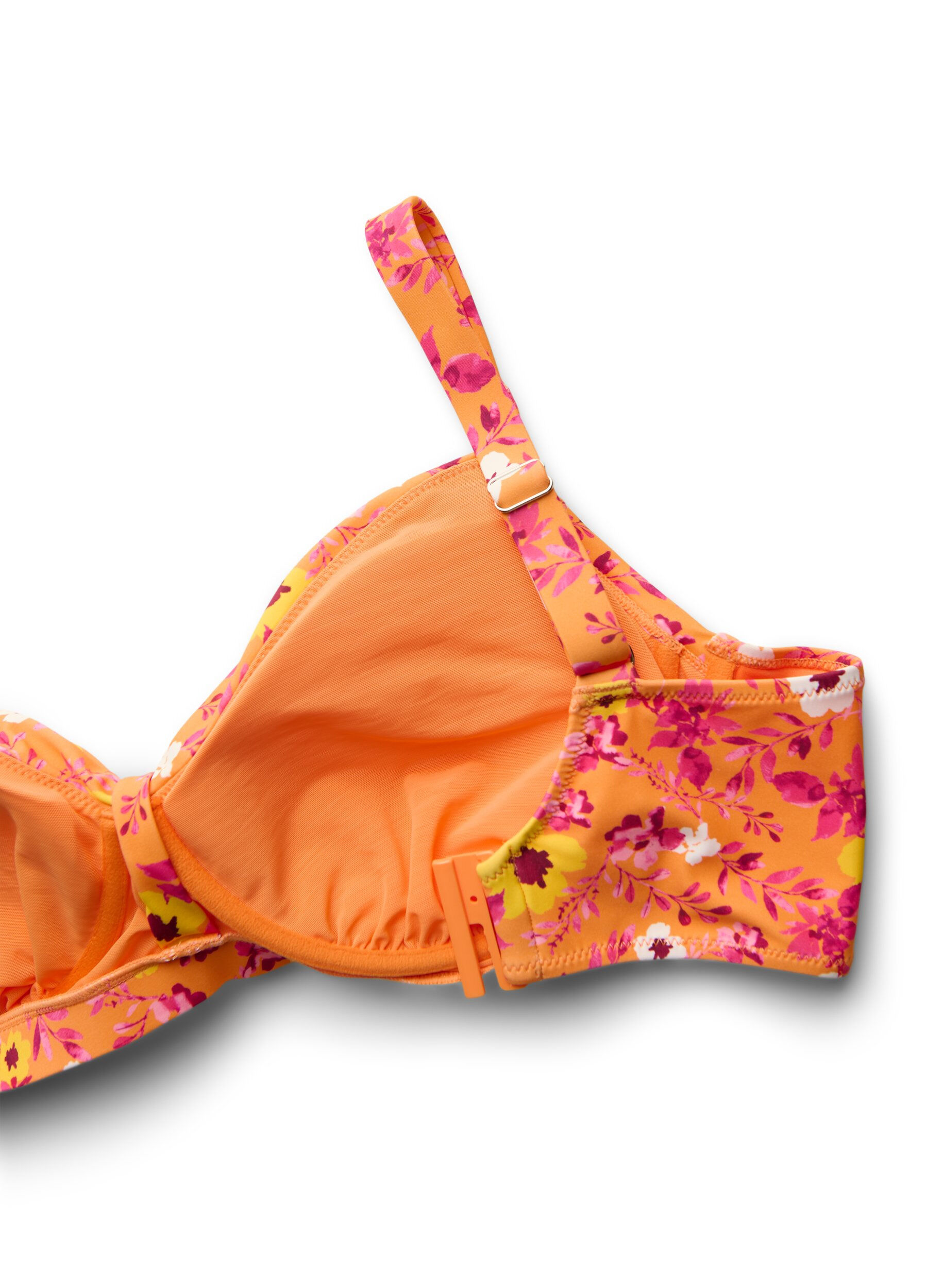 ZizziBikinioverdel med b&oslash;yle og m&oslash;nster, Orange, Packshot image number 3