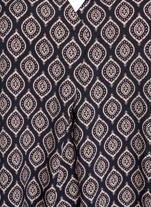 Zizzi Kjole med V-hals i viskose, Blå, Packshot image number 2