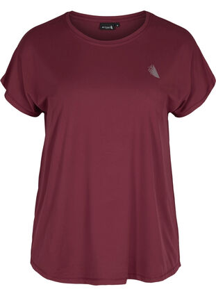 Ensfarget T-skjorte til trening, Pomegranate, Packshot image number 0