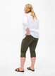 Knebukser med høy midje og engelsk broderi, Dusty Olive, Model image number 1