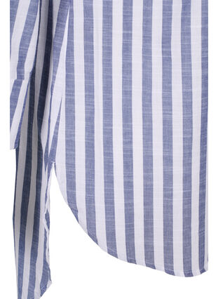 Lang stripete skjorte i bomull, Blue Y/D, Packshot image number 3
