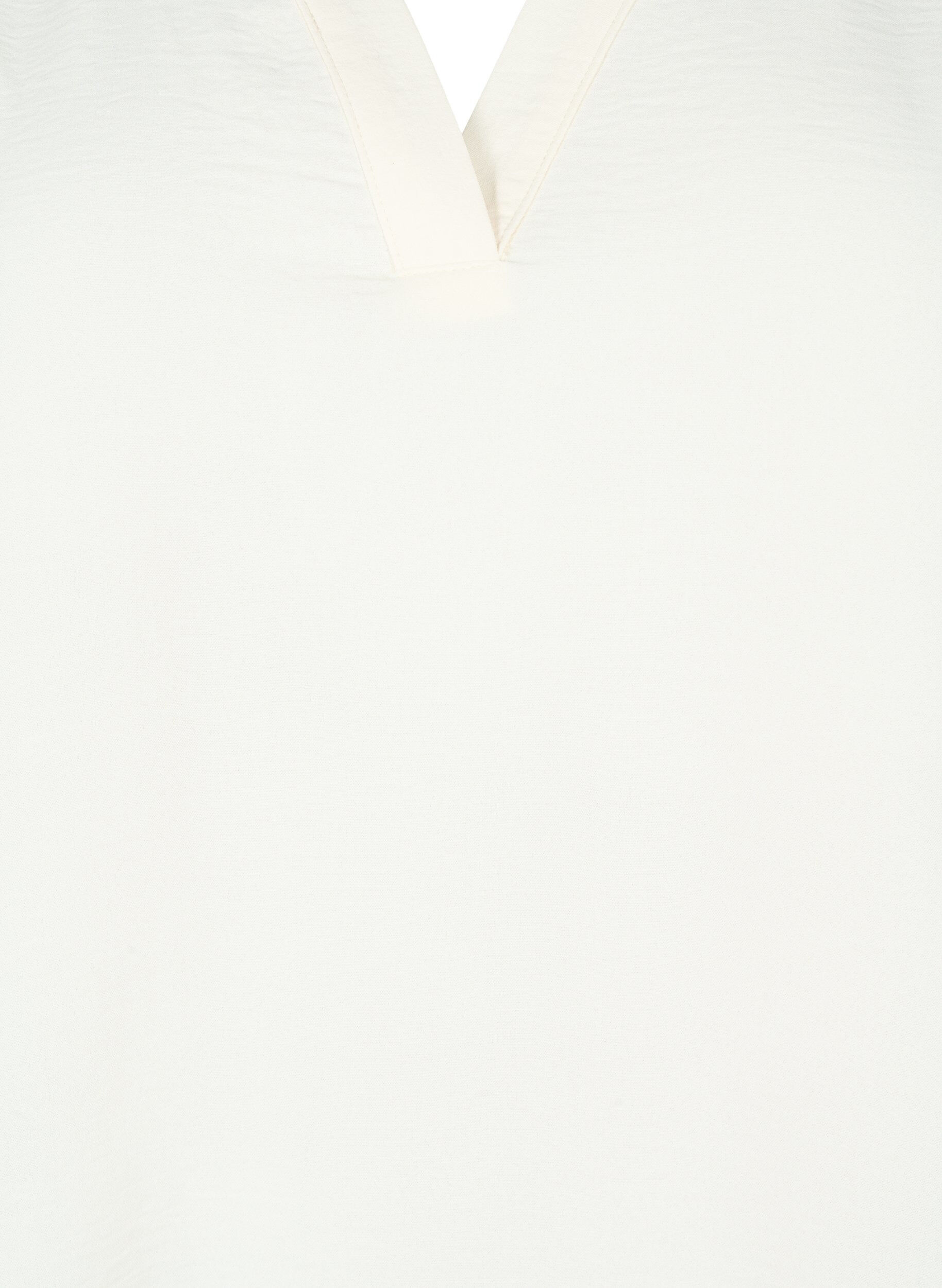 Zizzi Ermel&oslash;s overdel med rynkedetaljer, Vanilje, Packshot image number 2