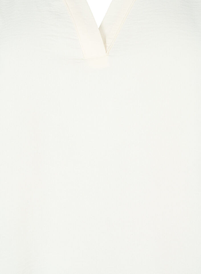 Ermeløs overdel med rynkedetaljer, Vanilje, Packshot image number 2