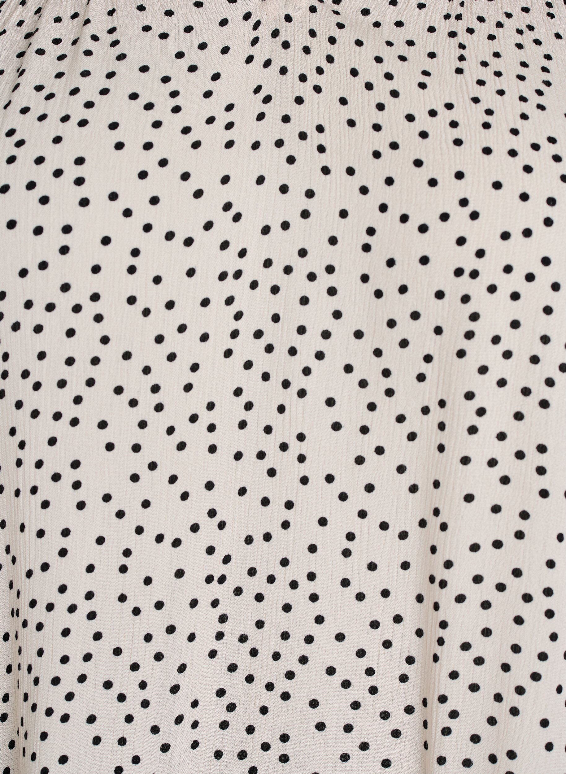 Zizzi M&oslash;nstret viskosebluse med volangdetaljer, Vanilje, Packshot image number 2