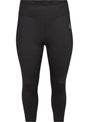 Tettsittende capribukser til trening, Black, Packshot image number 0
