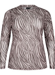 Mesh-topp med sebramønster, Zebra AOP