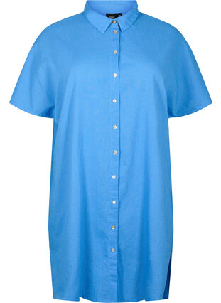 Lang skjorte med korte ermer, Ultramarine, Packshot image number 0