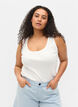 Basis tanktopp i en ribbet struktur, 2 stk., Ultramarine/White, Model image number 0