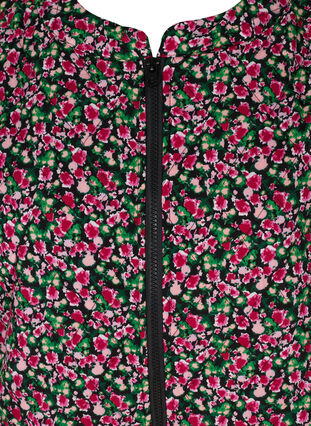 Bomberjakke med blomstermønster, Black AOP, Packshot image number 2